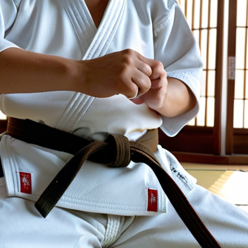 Home 19 Discipline and Focus**
A young athlete in a clean, white Judo gi, fully clothed and focused, practicing a Kata in a traditional Japanese dojo. Sunlight streams through the shoji screens. Safe for work, appropriate content, modest, professional. Perfect anatomy, correct proportions, natural pose, well-formed hands, proper finger count, natural body proportions.
**