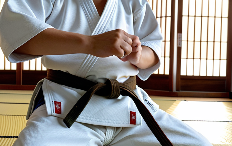 Discipline and Focus**

A young athlete in a clean, white Judo gi, fully clothed and focused, practicing a Kata in a traditional Japanese dojo. Sunlight streams through the shoji screens. Safe for work, appropriate content, modest, professional. Perfect anatomy, correct proportions, natural pose, well-formed hands, proper finger count, natural body proportions.

**