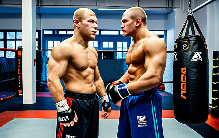 유도 유명 선수 인터뷰 - **Image Prompt:** "A modest and respectful portrait of Fedor Emelianenko in a professional setting, ...