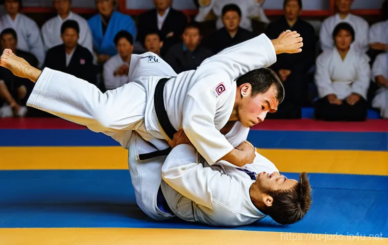 유도 경기 리뷰 및 분석 - **Prompt 2: Psychological Preparation and Tactical Strategy**
    A close-up image of an experienced...
